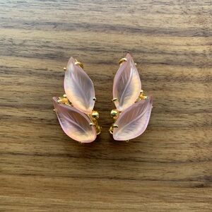 Vintage Schiaparelli Glass Clip-On Earrings